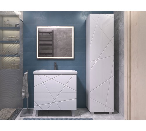 Комплект мебели для ванной Геометрия 6, белый