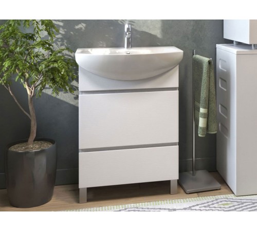 Комплект мебели для ванной Винг 1, белый фактурный