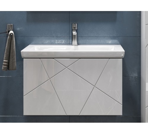 Комплект мебели для ванной Геометрия 2, белый