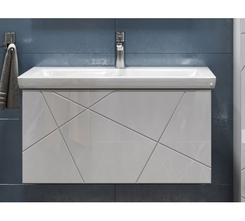 Комплект мебели для ванной Геометрия 3, белый