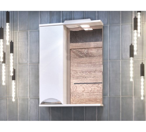 Комплект мебели для ванной Каллао 6 левый, белый глянец