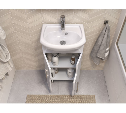 Комплект мебели для ванной Турин 50 см, белый