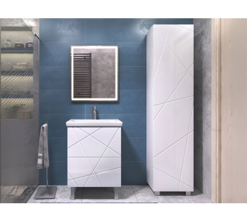 Комплект мебели для ванной Геометрия 4, белый