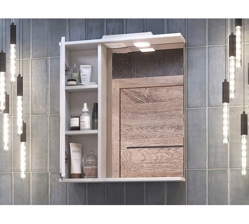 Комплект мебели для ванной Каллао 7 левый, белый глянец