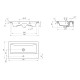 Комплект мебели для ванной Геометрия 3, бетон