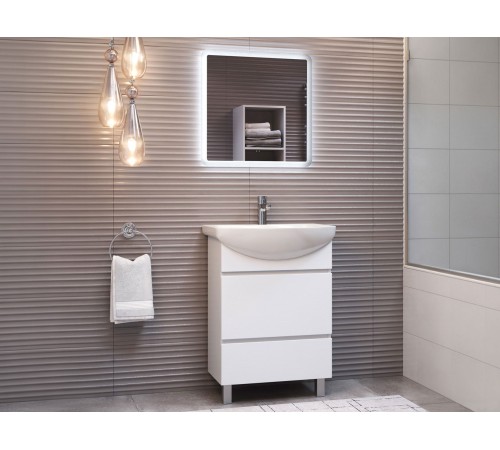 Комплект мебели для ванной Винг 1, белый фактурный