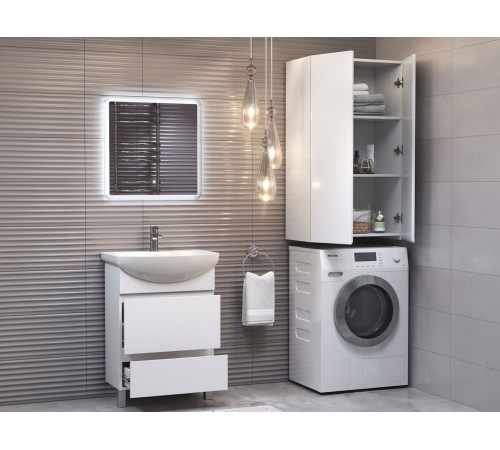 Комплект мебели для ванной Винг 5, белый фактурный