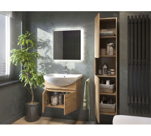 Комплект мебели для ванной Винг 17, дуб золотой