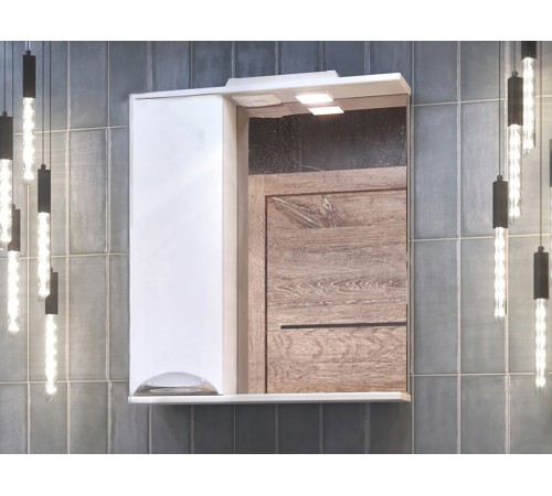 Комплект мебели для ванной Каллао 7 левый, белый глянец