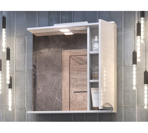 Комплект мебели для ванной Каллао 8 правый, белый глянец