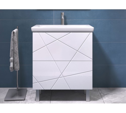 Комплект мебели для ванной Геометрия 5, белый