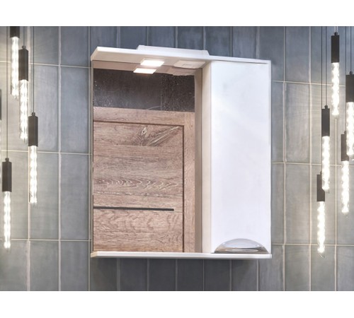 Комплект мебели для ванной Каллао 7 правый, белый глянец