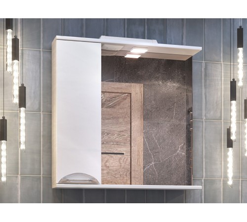 Комплект мебели для ванной Каллао 8 левый, белый глянец