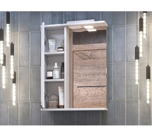 Комплект мебели для ванной Каллао 6 левый, белый глянец