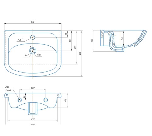 Комплект мебели для ванной Каллао 6 правый, белый глянец