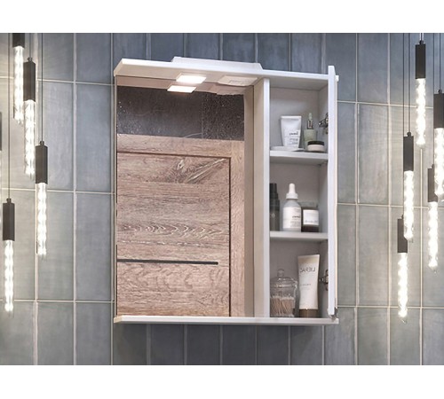 Комплект мебели для ванной Каллао 7 правый, белый глянец