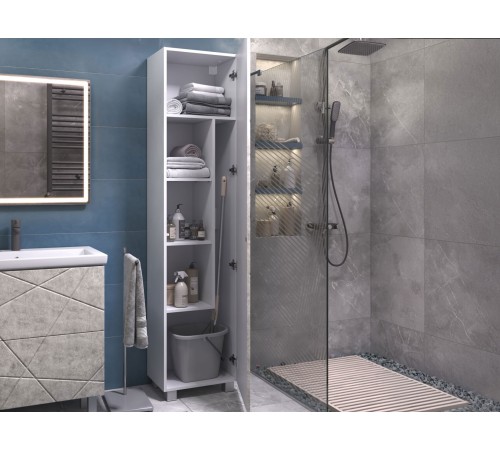 Комплект мебели для ванной Геометрия 6, бетон