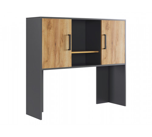 Лайт-2 Стол компьютерный 1200 угловой + Надстройка, дуб крафт золотой/графит