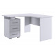 Лайт-2 Стол компьютерный 1200 угловой + Надстройка, белый/белый