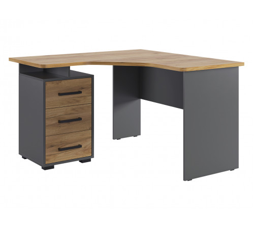 Лайт-2 Стол компьютерный 1200 угловой + Надстройка, дуб крафт золотой/графит
