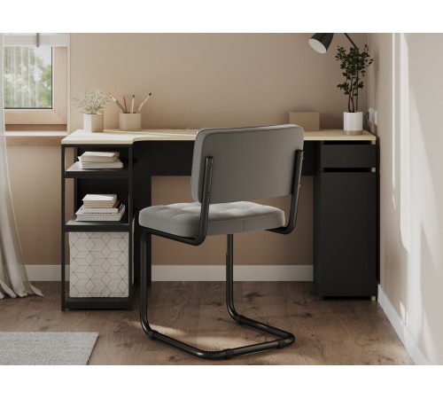 Компьютерный стол Андалоре/Лори, бежевый/черный