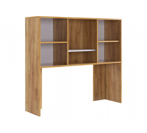 Лайт-2 Стол компьютерный 1200 угловой + Надстройка, дуб крафт золотой/белый