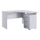 Лайт-2 Стол компьютерный 1200 угловой + Надстройка, белый/белый