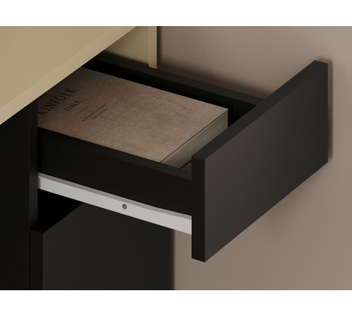 Компьютерный стол Андалоре/Лори, бежевый/черный