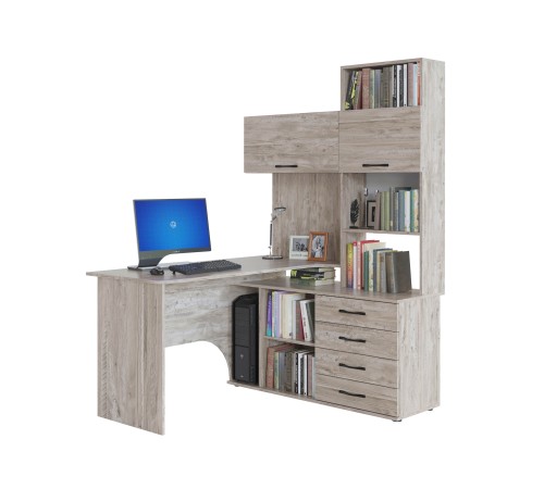 00-00015792 Компьютерный стол Бастон / КСТ-14.1, правый, дуб юкон