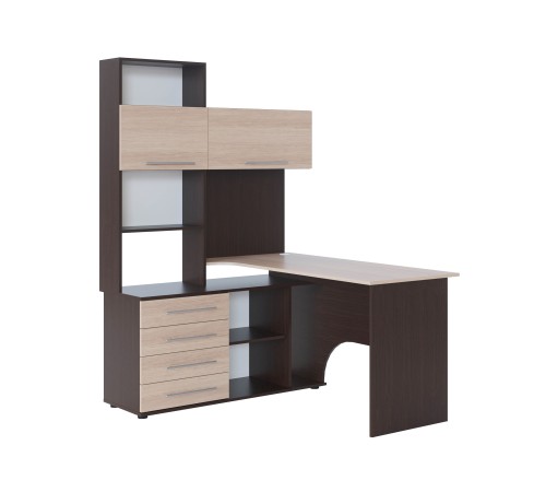 00-00015783 Компьютерный стол Бастон / КСТ-14.1, левый, венге/беленый дуб