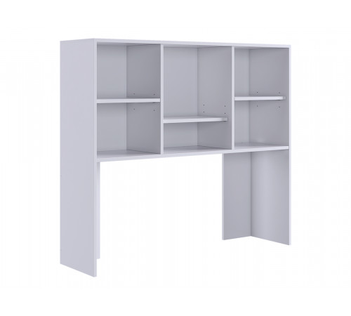 Лайт-2 Стол компьютерный 1200 угловой + Надстройка, белый/белый