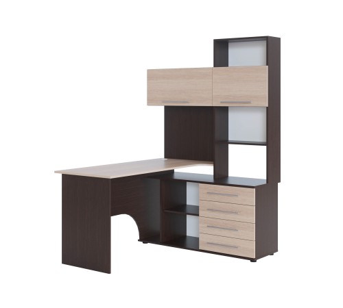 00-00015789 Компьютерный стол Бастон / КСТ-14.1, правый, венге/беленый дуб