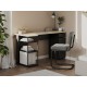 Компьютерный стол Андалоре/Лори, бежевый/черный
