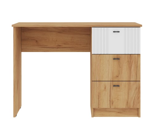 00-00113251 Компьютерный стол Альфа, дуб крафт золотой/белый матовый