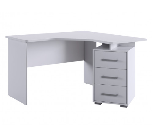 Лайт-2 Стол компьютерный 1200 угловой + Надстройка, белый/белый