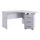Лайт-2 Стол компьютерный 1200 угловой + Надстройка, белый/белый
