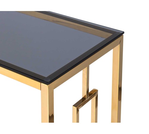 Консоль Бруклин ECST-013 (120x40) [Темное стекло / золото]