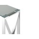 УТ000004646 Консоль КРОСС 115*30, прозрачное стекло, сталь серебро