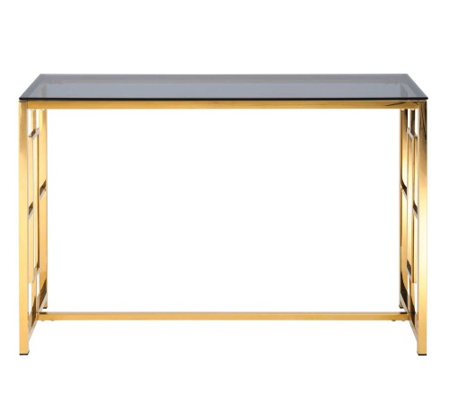 Консоль Бруклин ECST-013 (120x40) [Темное стекло / золото]