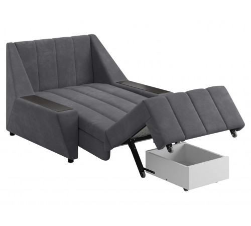 Кресло-кровать Осло с ящиком, темно-серый