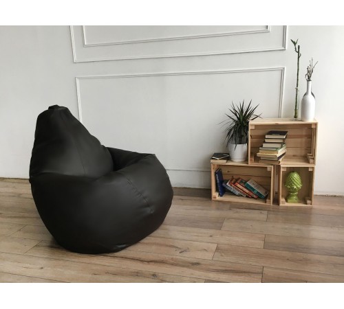 Кресло-мешок Ашли 3XL Категория 3 экокожа, черный