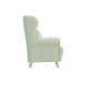Кресло Лацио, лак/светло-зеленый (мех)