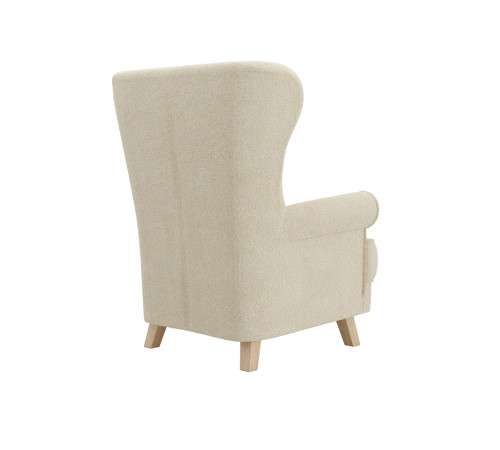 Кресло Лацио, лак/крем (мех)