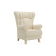Кресло Лацио, лак/крем (мех)