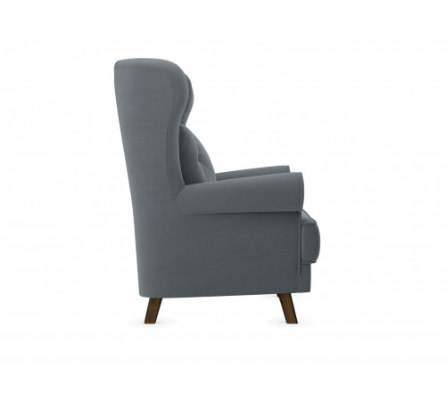 Кресло Лацио, орех/серый