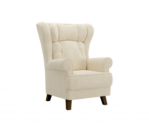 Кресло Лацио, орех/крем (мех)