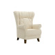 Кресло Лацио, орех/крем (мех)