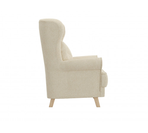 Кресло Лацио, лак/крем (мех)