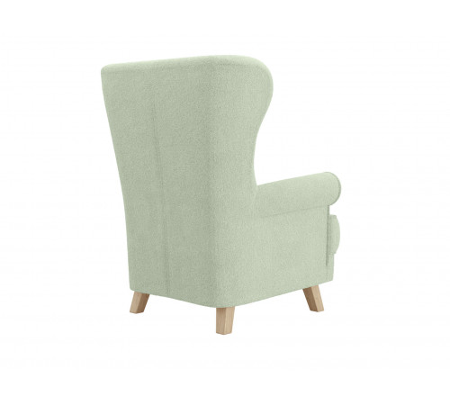 Кресло Лацио, лак/светло-зеленый (мех)