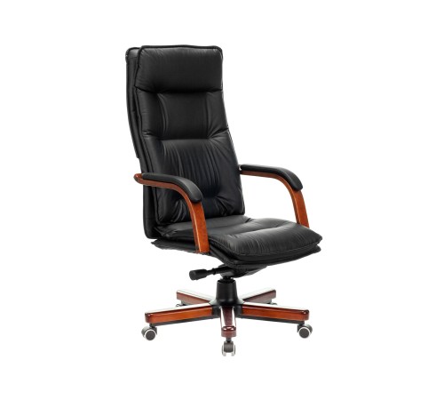 1360714 Кресло руководителя T-9927WALNUT/BLACK, черный 1360714 Кресло руководителя T-9927WALNUT/BLACK, черный